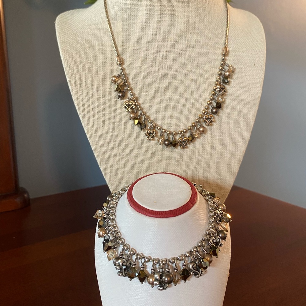 Brighton “CANNES’ Bronze Swarovski Crystal and Pearl Necklace and Bracelet - Picture 10 of 10